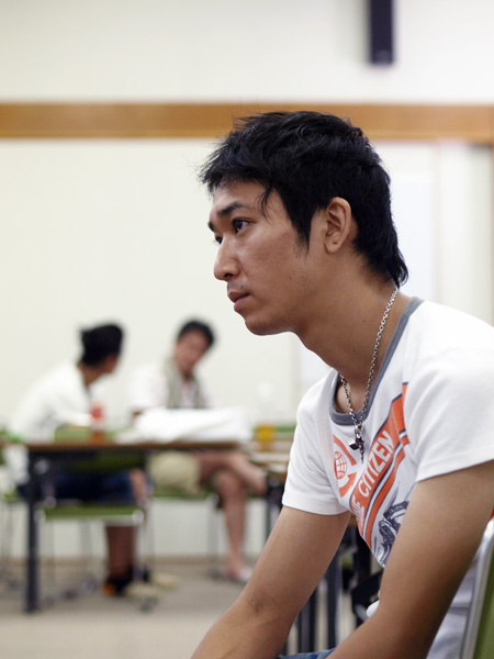三枝さんの真剣なまなざし