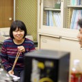 録った音を確認中