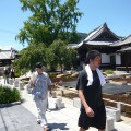 洲崎寺を下見中
