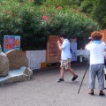 屋島ドライブウェイにある庵治石のたぬき
